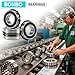 Bonbo 4-Pack Garage Door Torsion Spring Center Bearings ID 1