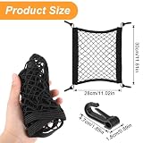 DOPENSPI Siatka bagażowa na rower i motocykl, 30 x 30 cm, elastyczna siatka bagażowa z 4 haczykami, elastyczna siatka, organizer Cargo Net na rower, rower elektryczny, motocykl