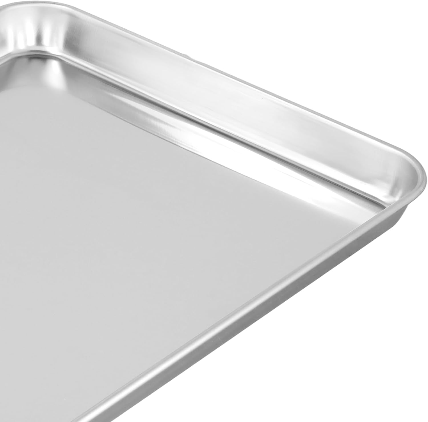 10 Pack Stainless Steel Baking Sheet Pan, 9 x 6.87 x 1 Inch Small Cookie Tray Sheet for Baking, Cooking, Roasting - Image 5