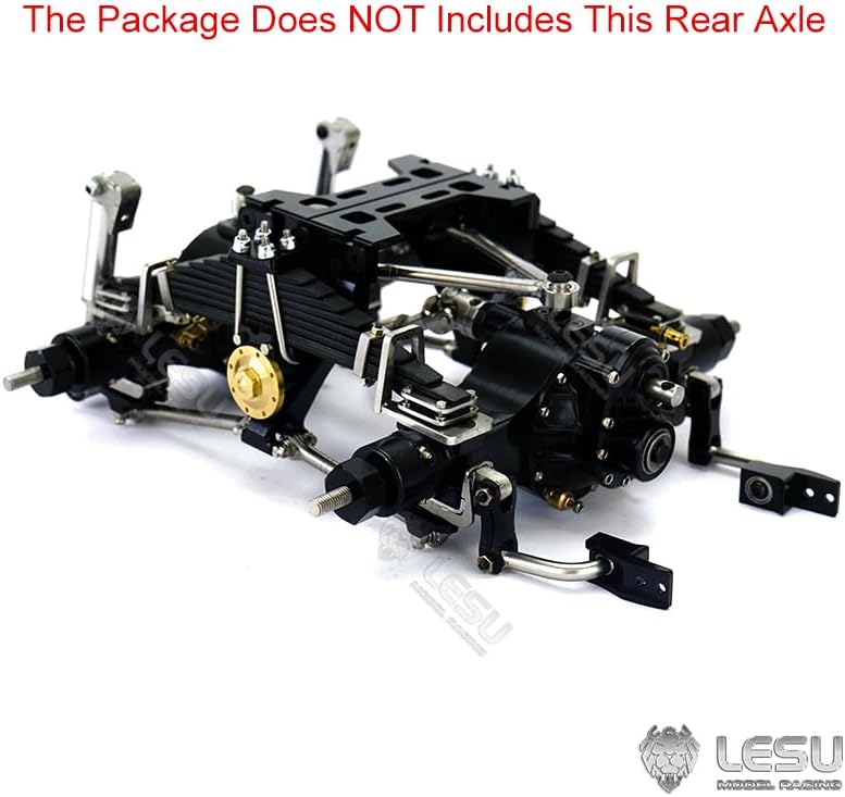 TOUCAN RC HOBBY Rear Suspension for 1/14 Scale LESU Differential Axles RC Tractor Semi Truck Dumper Model