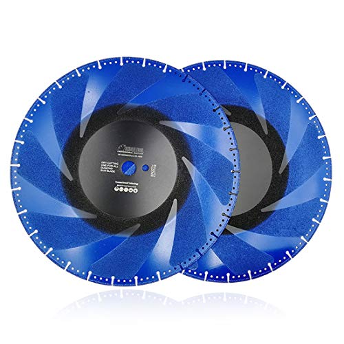 SHDIATOOL Diamond Cutting Disc 2PCS 16 Inches / 400mm Vacuum Brazed Cut-Off Wheel for All Purpose Demolition Blade for Stone Iron Steel Metal