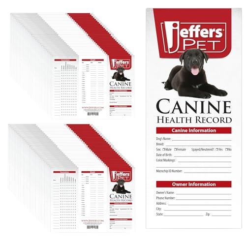 Jeffers Canine Health Records, 50 Pack