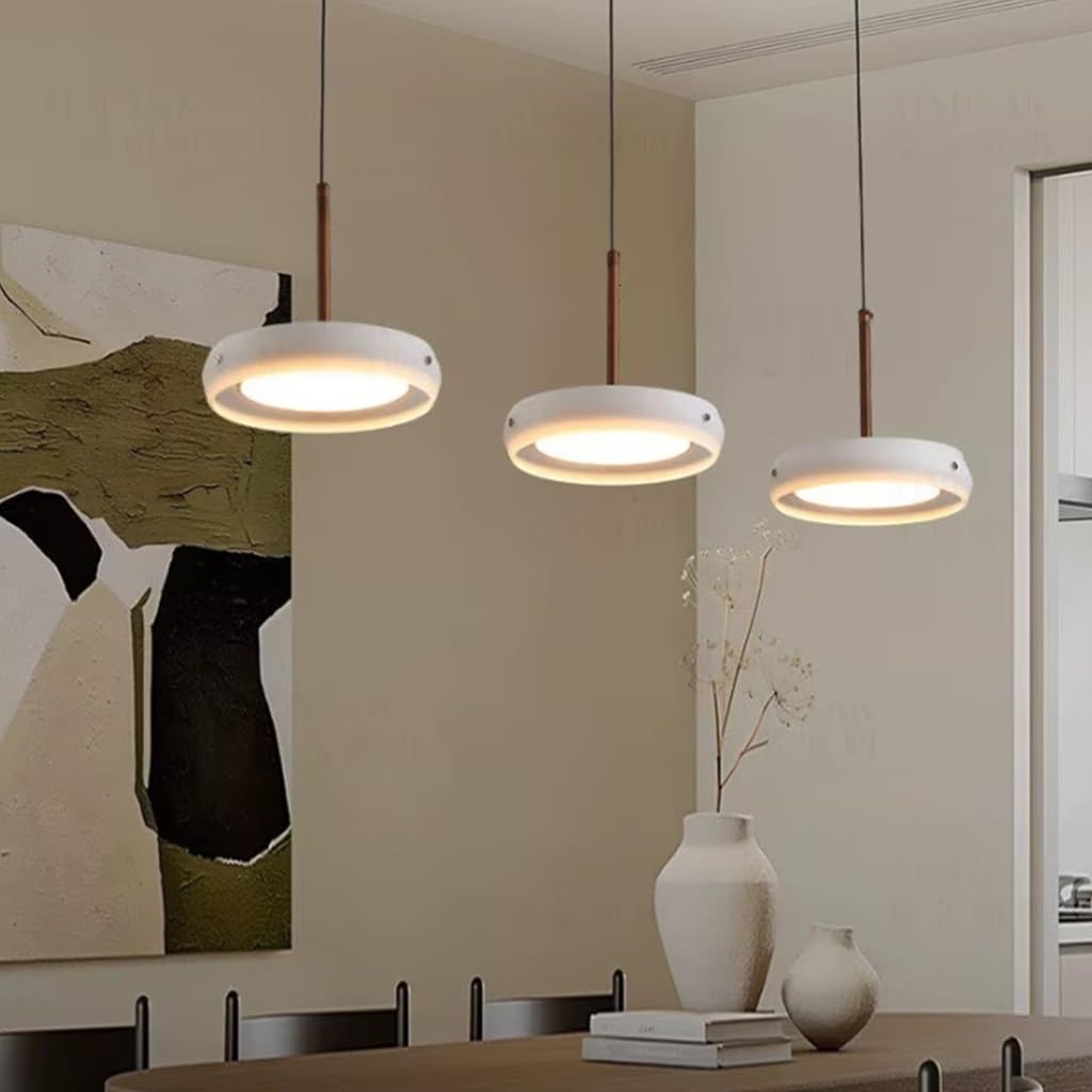 YUPIN Vintage Bronze Metall Weiß Glas Pendelleuchte Nordisch Höhenverstellbar Esszimmer Hängelampe Modern Kreativ LED 3-farbig Dimmbare Hängeleuchte Für Wohnzimmer Schlafzimmer Kronleuchter(B)