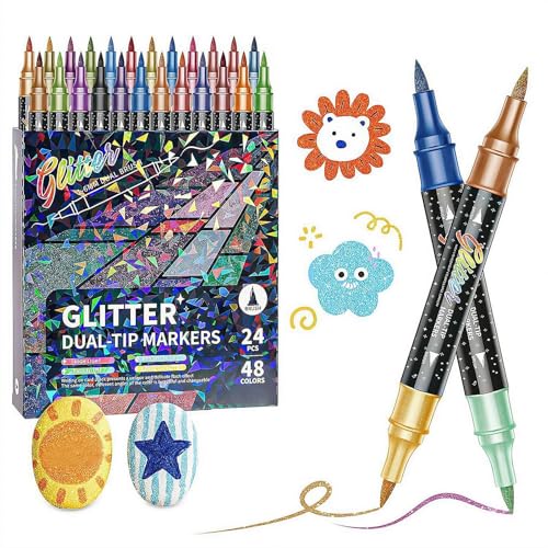 Marqueurs pinceaux pailletés pour sublimer vos ateliers de scrapbooking et coloriage adulte
