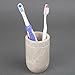 Creative Home Natural Champagne Marble Notch Collection Tumbler Toothbrush Holder Makeup Brush Holder Countertop Organizer Pen Holder, 3