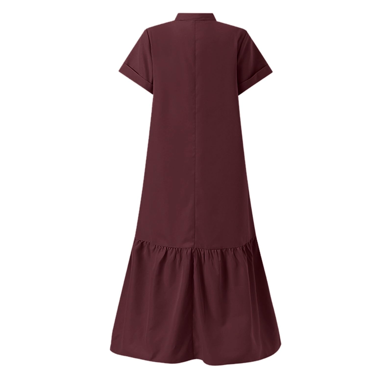 Camicia casual da donna con bottoni abiti da donna 2024 primavera estate insegnante vacanza alla moda abiti da lavoro vestibilità ampia manica corta colletto alla coreana scollo a V abiti da lavoro da