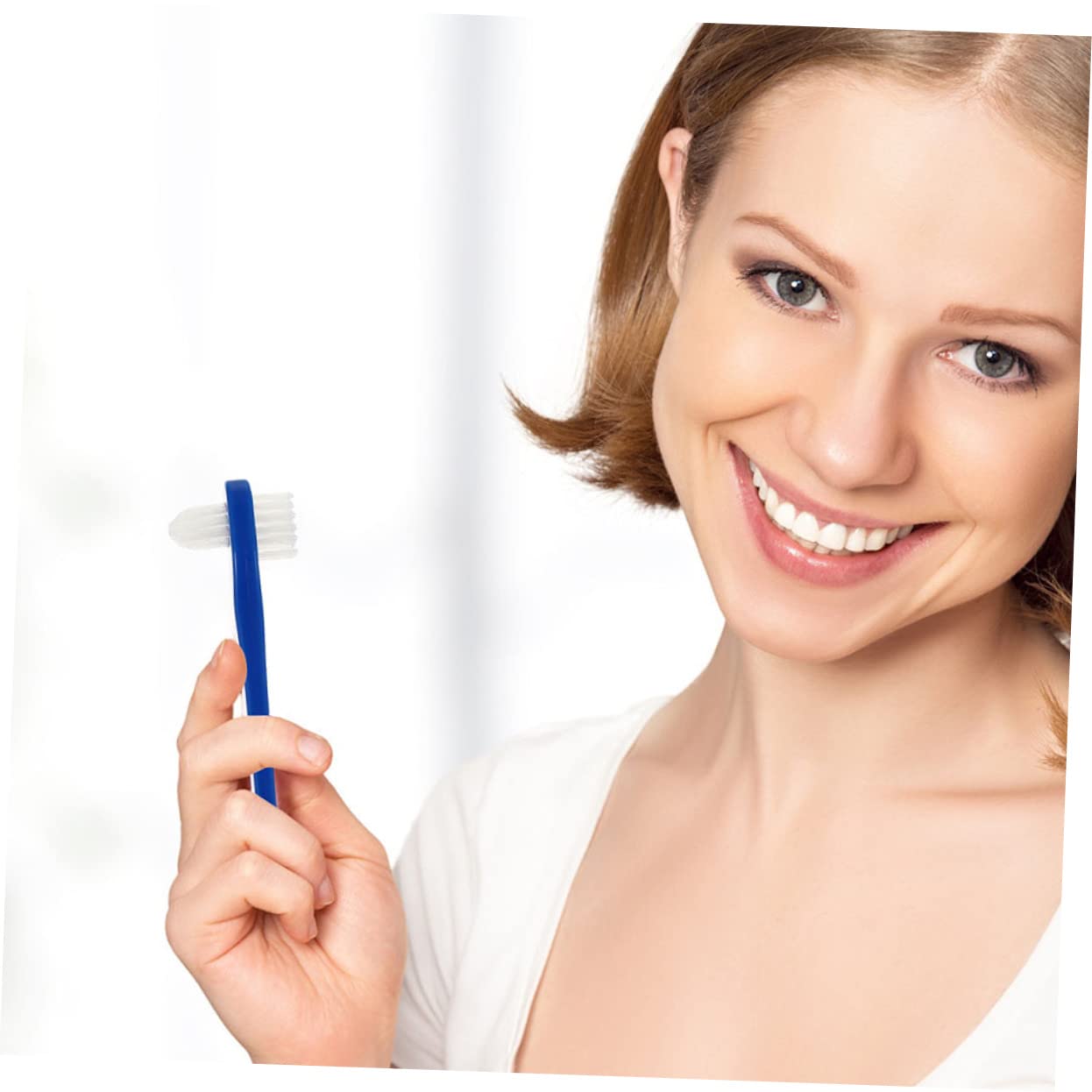 Healeved 5 Set Di Spazzolini Da Denti A Tre Lati Per Adulti Setole Morbide Pulisci-denti Portatile Per La Dei Denti Falsa 4 Pezzi*5