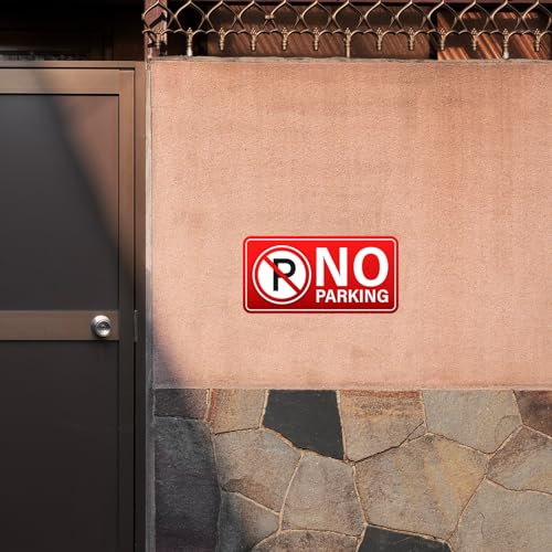 Image of CVANU No Parking Safety Sign Sticker Self Adhesive PVC Vinyl (Pack of 2)