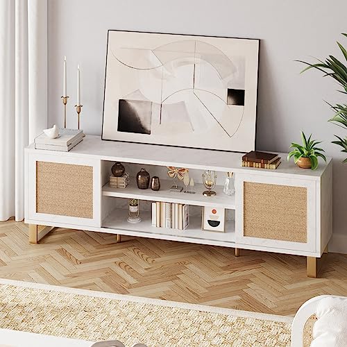 Amyove Tv Stand, White #TOP2