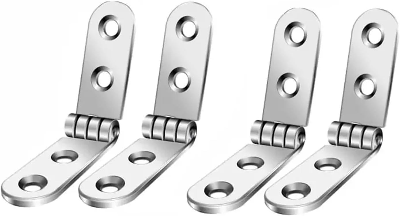 Folding Flush Hatch Hinges 20pcs 180 Degree Foldable Hinge Flap Hinges for Sewing Machine Cabinet Rounded Corner Buffer Hinge Furniture Hardware