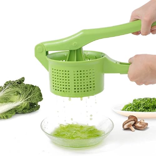 Miniatura 6 de Exprimidor creativo de relleno de verduras de prensado de frutas, herramienta de deshidratación de presión manual para comedor de cocina (verde)