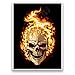 Produktbild #7179 Vinyl-Aufkleber, Motiv: Flaming Skull (Flaming Skull), 2 x 10 cm/100 mm