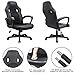 KaiMeng Office Gaming Chair High Back Leather Computer Chairs Ergonomic Height Adjustable Racing Game Desk Chair Executive Conference Task Chair (Black)