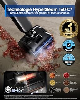 Tineco Floor One S9 Artist Steam Pro Nettoyeur Vapeur sans Fil Intelligent, HyperSteam 160℃, Technologie SmoothDrive et ReverseScrub, 90 Min autonomie, Deux Modes de séchage, DualBlock Anti-nœuds