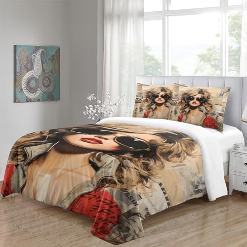 Housse de couette avec fermeture à glissière pour lit double 200x200 - 5
