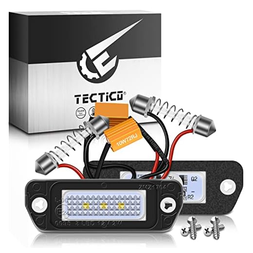 TECTICO LED Éclairage plack immatriculation auto Feux arrière E-Mark ECE SMD 6000K Blanc pur canbus sans reur Kompatibel med Mercedes Benz W163 W164 X164 W251 350 320 500 450 550 280,2 pieces