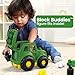 MEGA BLOKS John Deere Toddler Building Blocks Toy Set, Lil’ Tractor with 6 Pieces and Storage, 1 Figure, Green , Ages 1+ Years