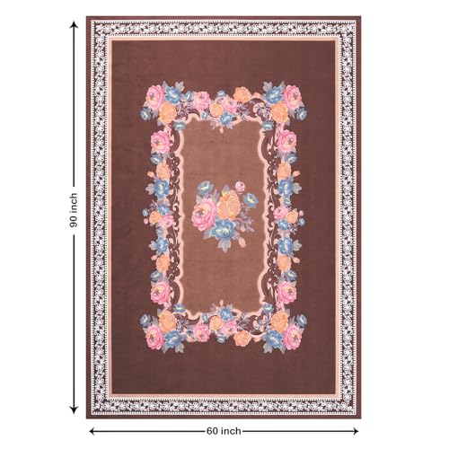 Image of Cloth Fusion Table Cloth for Seater Dining Table, Center Table Cover for Dining, Living Room (Dark Brown, 60X90)