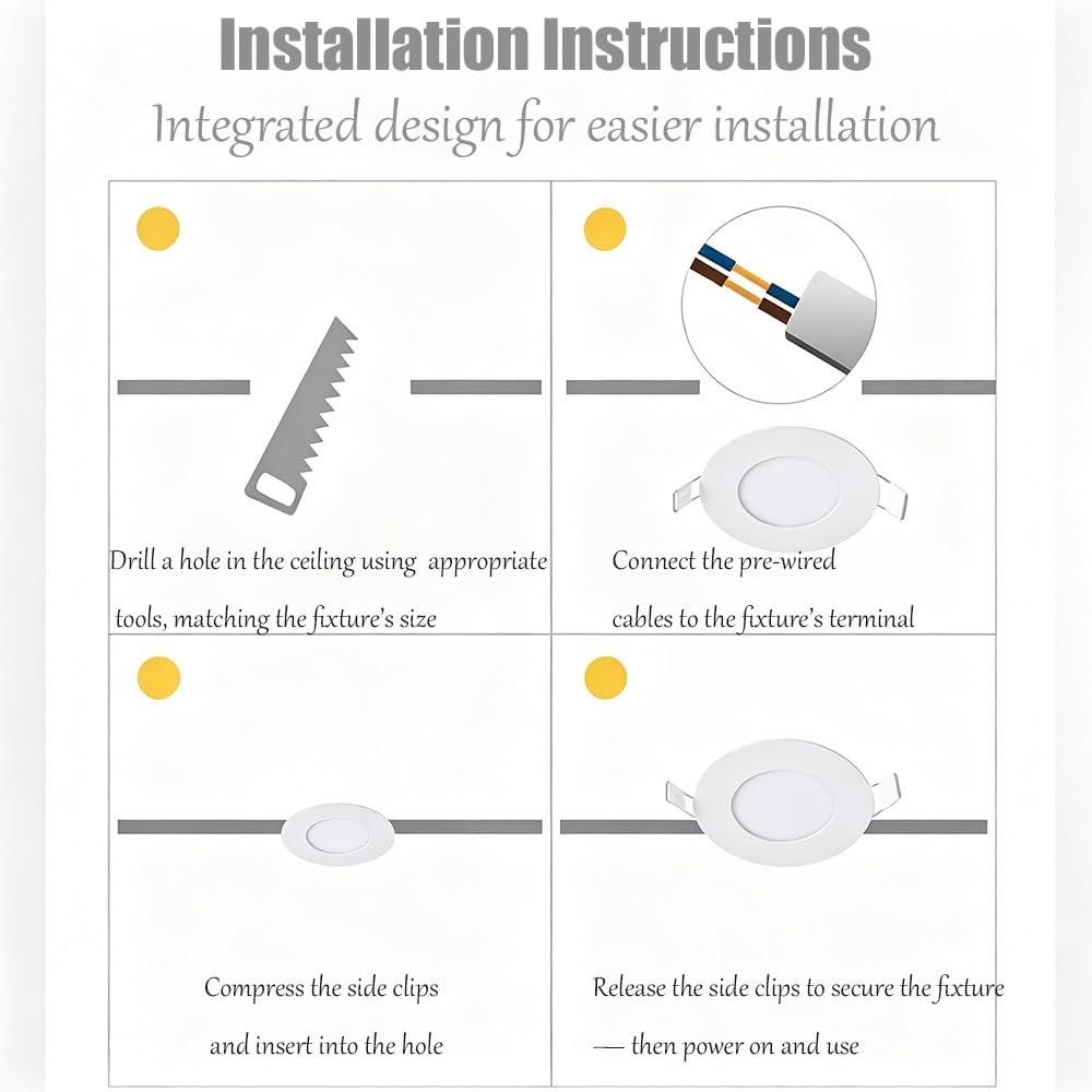 LED Einbaustrahler Einfache Montage, Ultradünn 10mm Deckenleuchte | CRI≥80, blendfrei, effizient, stabil, Box, Esszimmer, Flur, Küche, Schlafzimmer (7 Stück, 18W-4500K)