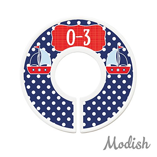 Modish Labels Baby Clothes Size Dividers, Baby Closet Organizers, Size Dividers, Baby Closet Organizers, Closet Dividers, Clothes Organizer, Neutral, Boy, Girl, Nautical, Anchors, Sail Boats (Baby) #TOP2