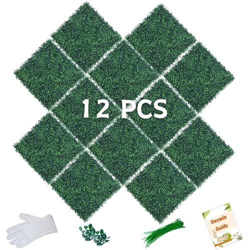 Seto de boj para pared verde premium paneles artificiales de alta densidad 20 x 20 pulgadas 2