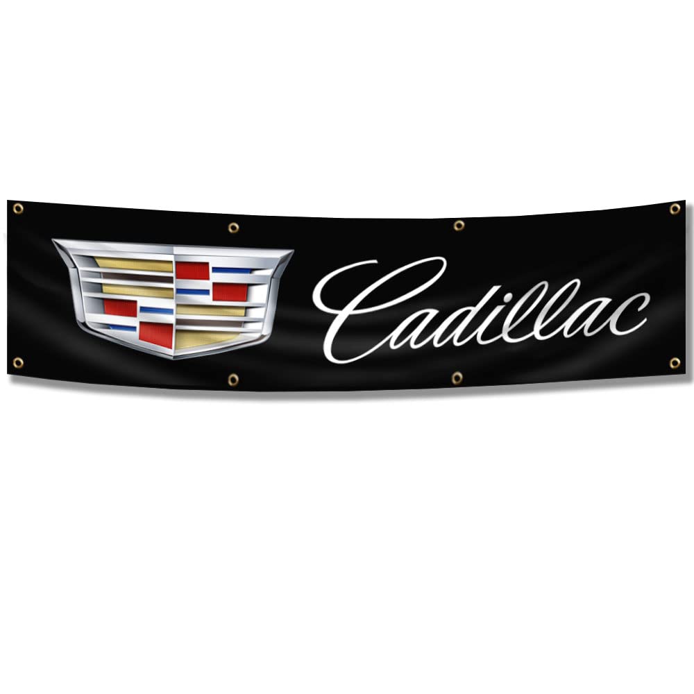 KasFlag Racing Car 2x8ft Vibrat Color/HD printing/ 150D Polyster Banner Garage Decor For Man Cave