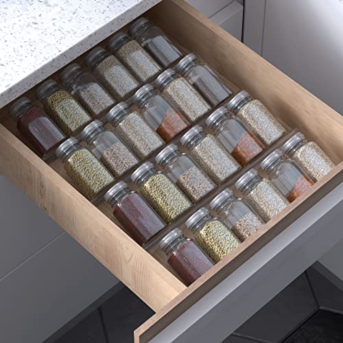Jadehom 19 x 13 Inches Spice Drawer Organizer, 4 Tier