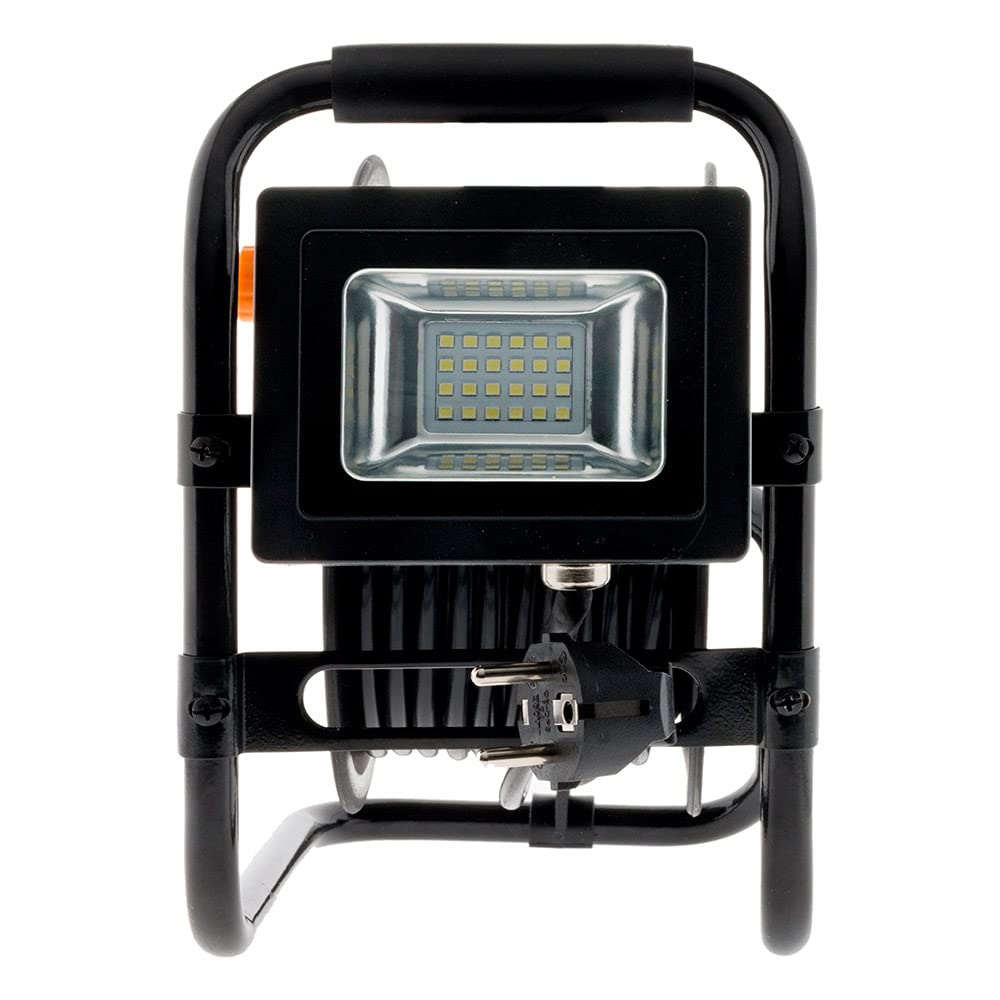 Zenitech - Enrouleur électrique 4 x 2P+T + projecteur LED 15m - Orange