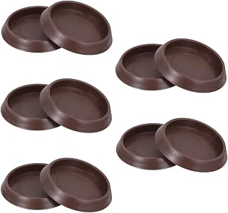 Cabilock Multi-Function Furniture Coasters 10 Pack Compact Bed Stoppers Plastic Couch Stoppers 2.04X1.77X0.39 Inch Non-Slip Chair Foot Pads Floor Protectors for Hardwood and Tile