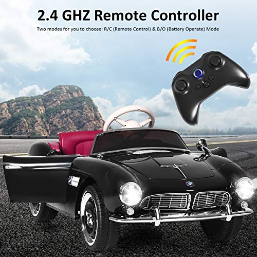 image for Costzon Ride on Car, 12V Battery Powered Classic Vintage Electric Vehi