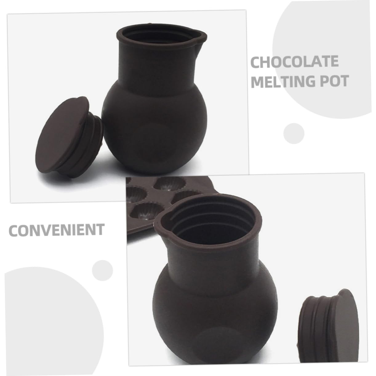 Cabilock 5 Sätze Silicone Schmelztopf Teilig Roter Schokoladenfarbener Schmelzbehälter Für Butter Mikrowellengeeignetes Backzubehör Für Diy Süßigkeiten Und Vielseitig 2 Stück * 5