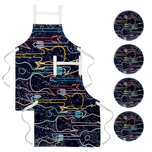 Tablier de cuisine avec 4 broches pour ajustement parfait en nettoyage et travail
