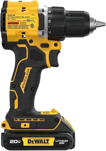 Miniatura 4 de Dewalt DCD794B 20V MAX ATOMIC COMPACT SERIES Taladro Atornillador Inalámbrico de Iones de Litio sin Escobillas de 1/2 pulgada (Solo Herramienta)