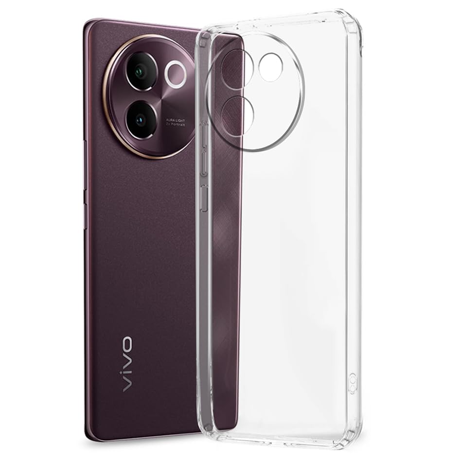 Image of COVERBLACK Soft Rubber Back Cover Compatible Model for Vivo V2339 / Vivo V30e - Transparent