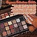Matte Eyeshadow Palette Pro 18 Colors Pigmented Shimmer Glitter Eye Shadow Palette, Long Lasting Waterproof Dark Smokey Powder Cosmetics Pallet Halloween Valentine Gift Makeup Kit (01# Seductress)