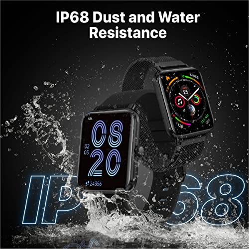 Image of Promate ProWatch-M18 Fitness Smart Watch, 1.78 inch AMOLED Display, 240+ Media Storage, Bluetooth Calling, IP68 Water Resistance | 20 Days Battery Life, 37 Sports Modes, Real-time HR Tracking (Graphite)