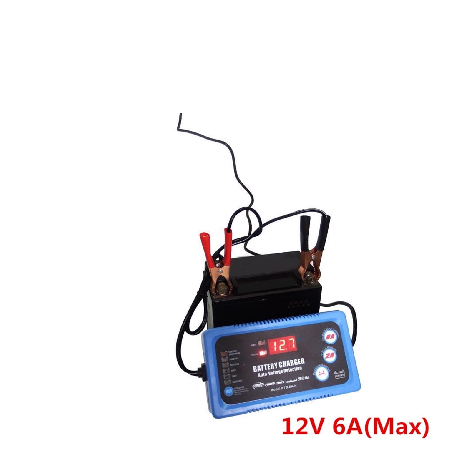 Ładowarka Baterii, 6V 12V inteligentna samochodowa ładowarka samochodowa automatyczny akumulator akumulator kwasowo-ołowiowy narzędzie do ładowania 2A 6A DC