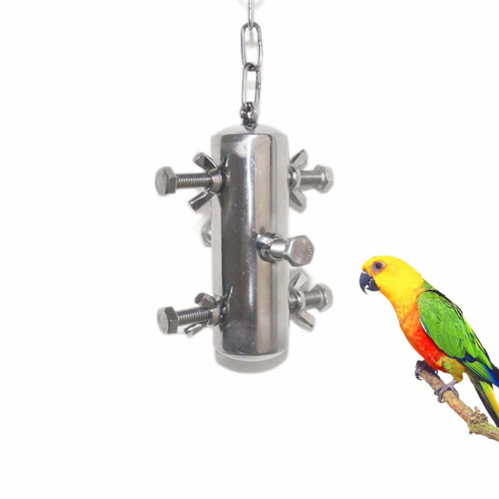 Edelstahl Vogelkäfig Hängespielzeug Vogel Stehstange Spielzeug Hängeschaukel für kleine große Vögel Vogelkäfig Käfig für Nymphensittiche Käfig Sittiche Leiter Papageien Finken