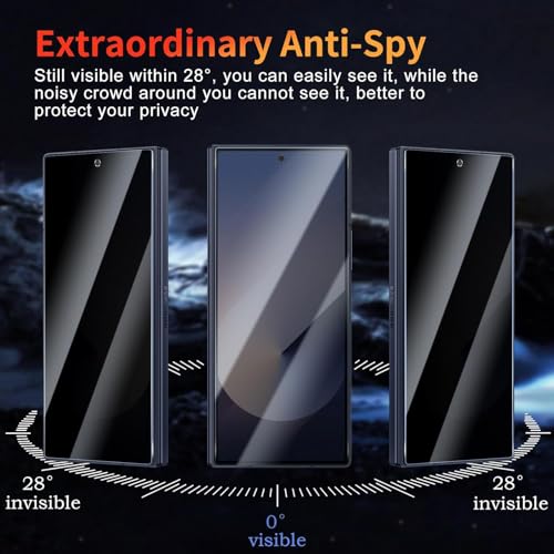 Image of SHILD Tempered Glass Screen Protector Compatible with -------- (6.8 Inch) | 9H Hardness | Military-Grade Protection | Anti-Scratch | HD Clear | 100% Fingerprint Unlock Support | Easy Installation | Pack of 2 (For Galaxy Z Fold 6 Privacy)