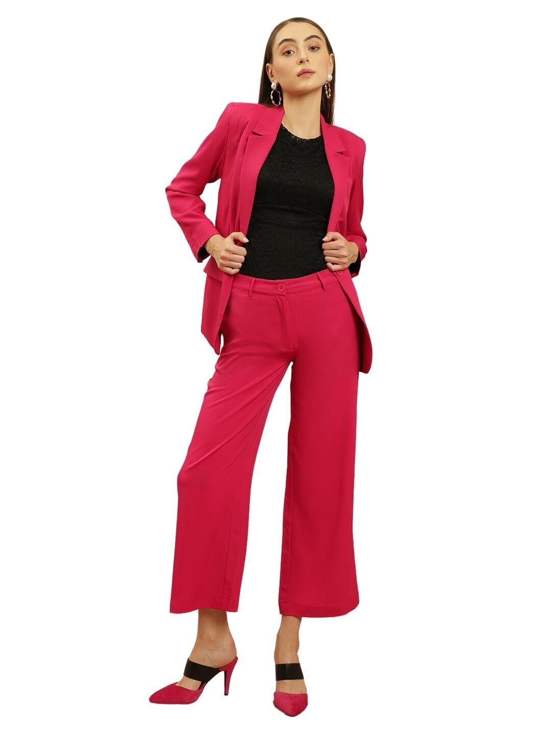 beatnik Front Open Regular Jacquard Womens Blazers-picture-32