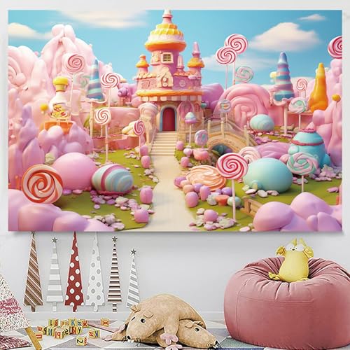 Fondo fotográfico Candyland 9x6ft para estudio miniatura 3