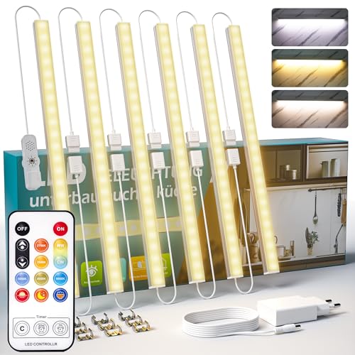 LED Cabinet Lighting Wireless Light Off with Remote Control, 230 V Under-Unit Light Kitchen Lamp LED Strip Kitchen Lamp Decorative Kitchen Cabinet Light, Wardrobe Lighting for Display Cabinet Wall