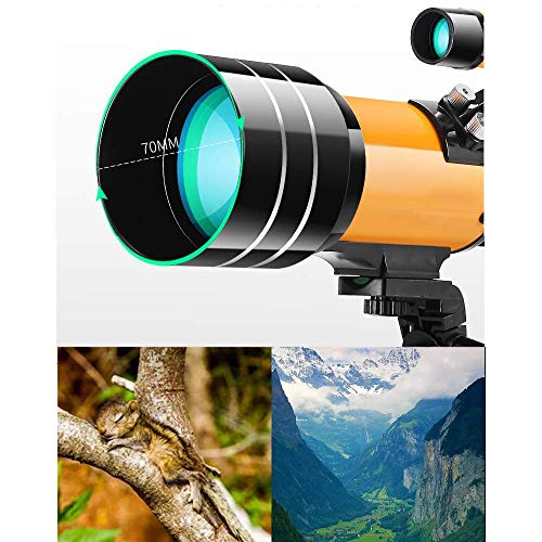 Telescopio refractor astronómico 70mm apertura 300mm para principiantes miniatura 3