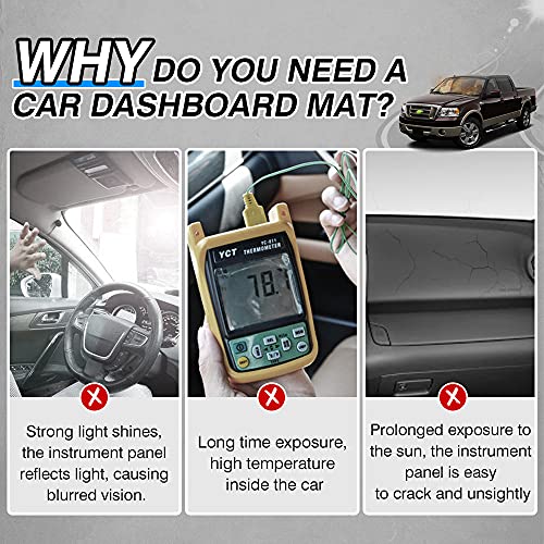 Cartist Dash Cover For Ford F150 2004 2005 2006 2007 2008 Dashboard Cover Mat Suede Non-Slip Pad Carpet Sunshield Protector #TOP1