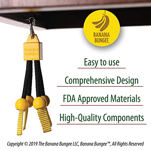 Banana Bungee Yellow Banana Holder Gadget, Made In Usa; Holds Multiple Bunches Or Single Bananas #TOP2