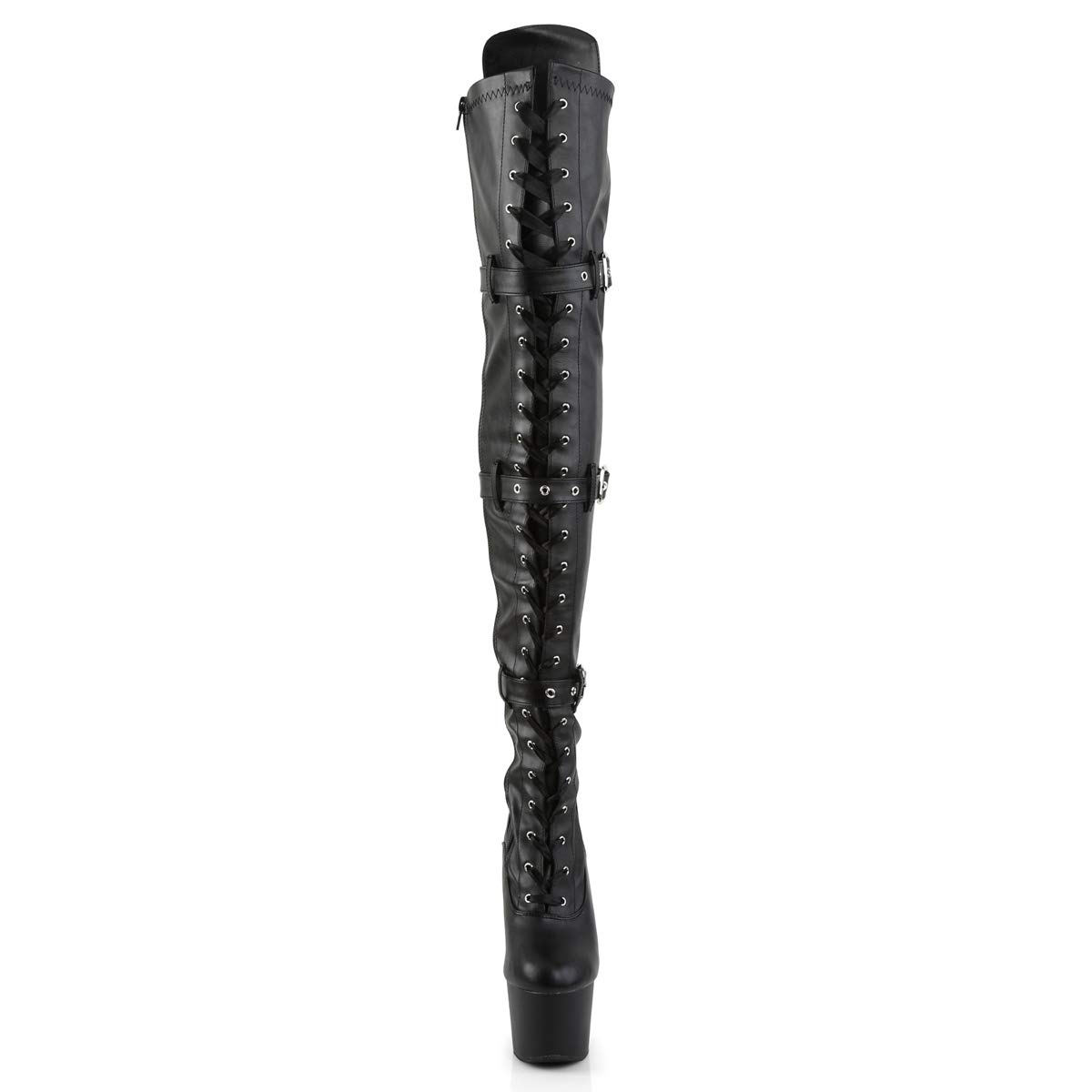 Pleaser ADORE-3028 Blk Str Faux Leather/Blk Matte UK