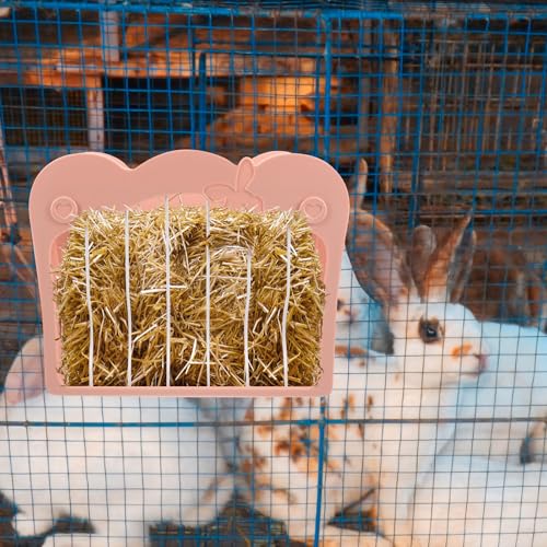 Dispensador de comida para conejos chinchillas gran capacidad soporte plástico jaula 7