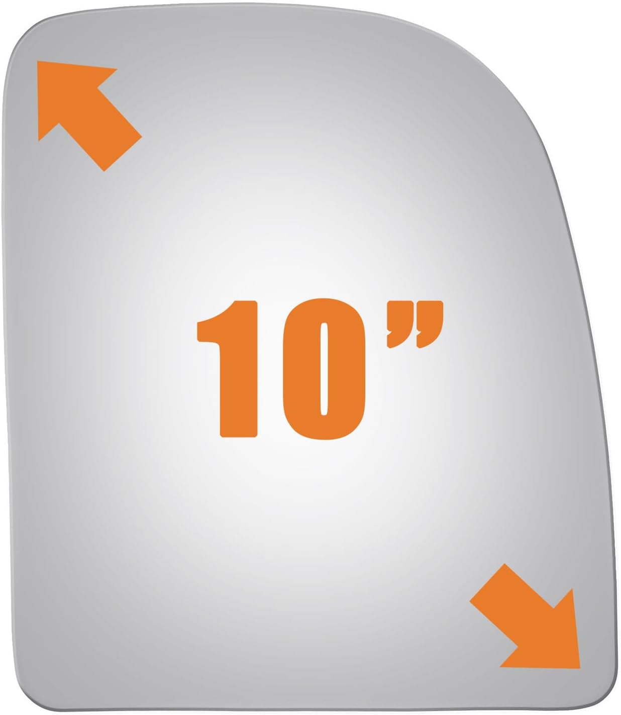 WLLW Mirror Glass Replacement for Ford E150/250/350/F250/F350/F450 Passenger Side