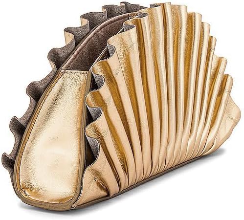 JRNDNIUO Clutch Purses for Women Chic Pu Leather Evening Bag Designer Ruched Handbags for Wedding Party Prom - Image 3