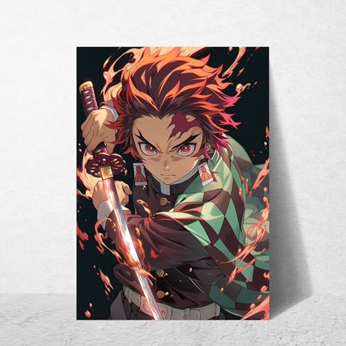 Image of Tanjiro Kamado Poster | Demon Slayer Anime - kimetsu no yaiba | Laminated | For Wall, Office and Home Decor | A3 and A4 Sizes (A4 Medium, 7)